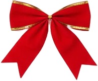 a red bow with gold glitters on it.jpg